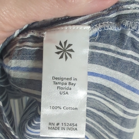 Karyn Seo Womens Tunic Top Shirt Handmade Button Down Floral Embroidered Medium - Picture 9 of 12